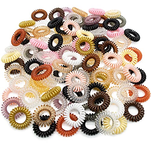 100 kom ženske spiralne kravate za kosu šareni telefonski kabel za djevojke s gustom kosom bez nabora elastične trake s jakim prianjanjem