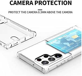 Samsung S23 ultra prozirna futrola telefona, držač kartice, čist i otporan na udarce.