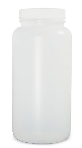 Qorpak PLC-05498 Natural HDPE široka usta okrugla boca s 53-400 bijelom metalnom pulpom/PE obloženom kapicom, kapacitet 17oz, 71 mm