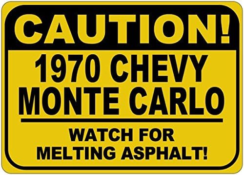 1970. 70 Chevy Monte Carlo OPREZ ASPHALT ZNAČAJ - 12 x 18 inča