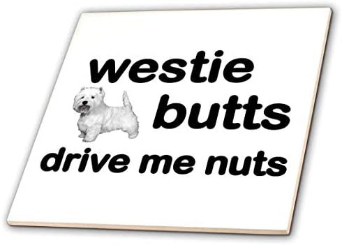 3D Rose Westie Butts vozi me orasima keramičke pločice, višebojan