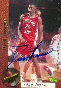 Deon Thomas Autografid Basketball Card 1995 Superior Pix Rookie