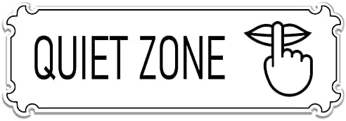 Sign tihe zone 9 x3 bijela - naljepnica na vratima za samo štapiće za urede kuće kuća kuće