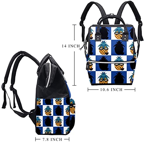 Dječja pelena torba materinsko pelene ruksak, torba za putničke torba za žene muškarci cool ananas plava plava