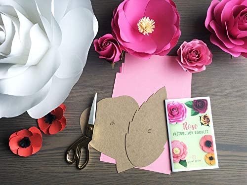Papir cvjetni predložak Komplet Peony i Rose