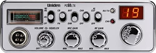 Uniden PC68LTX 40-kanalni CB radio s PA/CB prekidačem, kontrola pojačanja RF, kontrola pojačanja MIC-a, analogni S/RF metar, Instant