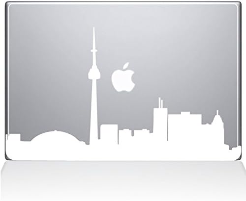 Guru naljepnice 2076-MAC-12M-W Toronto Cityscape Decal Vinil naljepnica, 12 MacBook, White