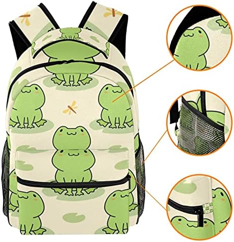 Neobavezni školski ruksak slatke žabe za tinejdžerice torba na rame za muškarce i žene