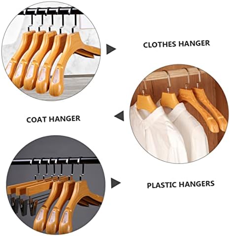 Doitool 5pcs imitacija stalak za odjeću od drveta zrna nosač za vješalice tanke felt vješalice plastične vješalice košulje vješalice