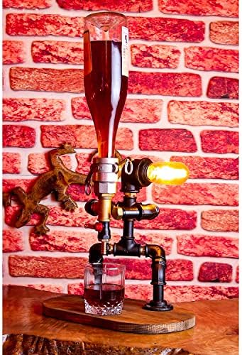 Igrač bejzbola s lulom, Steampunk robotska svjetiljka, dekanter za alkohol i viski, božićni poklon za njega, viski, poklon čovjeku