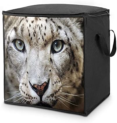 Snježni leopard Velika vrećica za odlaganje od jorgana Kutija Zipper na vrhu za jastuk za jastuk