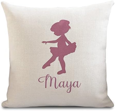 Balerina ime jastuk ukrasni jastuk za bacanje s imenom dječje djevojke baletne naziv jastuk poklopac