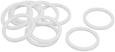 X-DREE 27MX22MX2MM PTFE okrugli oblik ravnog perilice brtve bijeli 10pcs (27 mmx22mx2mm ptfe anillo de junta de arandela plana de forma