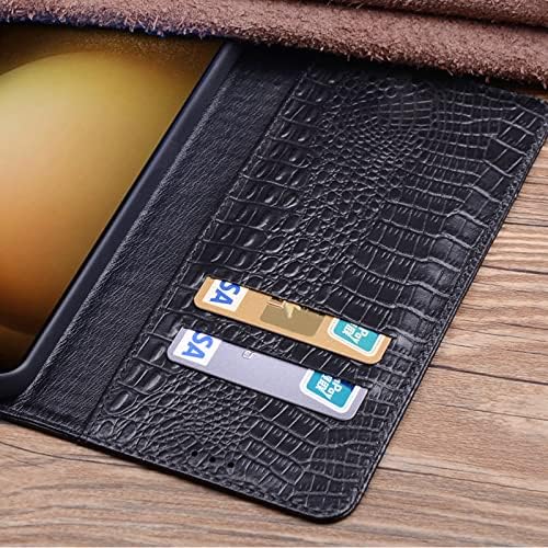 Torbica-novčanik YAGELANG za Samsung Galaxy S23 Plus/S23+, luksuzni flip torbica od prave kože s držačem kartica, torbica-knjižica