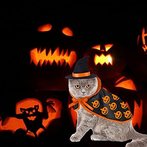 Mačji kostimi Outfit Cat Bat Wings Wizard Witch Hat CAPE 3 PCS Halloween Kostim za kućne ljubimce za mačku Mali pas mačići Štene odjeće