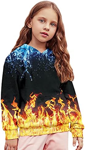 Unicomidea Boys Girls 3D print pulover Hoodie Kids s kapuljačom s kapuljačom s džepom za 6-16T