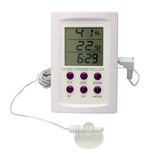 Dvozonski elektronski termometar-hygrometer SP Bel-Art H-B DURAC sa signalizacijom; Rasponi 0/50°C i -50/70°C