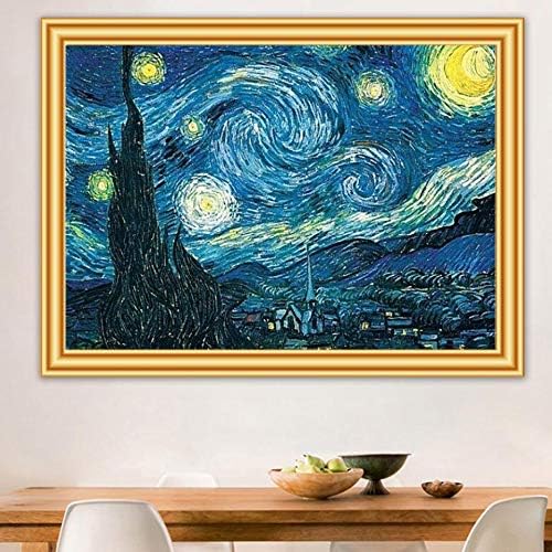 DIY 5d dijamantna slika Van Gogh Starry Night Cross Stitch Diamond Empoidery Sažetak Mozaic Art Slika Dijamantna slika A3 60x80cm