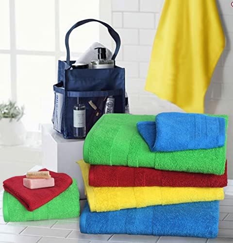 Pamučni zanatske ručnike primarne boje - set od 4 mekanog upijanja ručnika za lice pamuka - svijetla šarena spavaonice Djeca svakodnevna